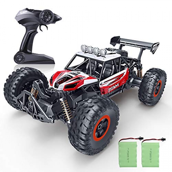 RC Automobile, SPESXFUN 2019 Up to this level 1/16 Scale High Run A ways-off Management Automobile, 2.4Ghz Off Street RC Trucks with Two Rechargeable Batteries,