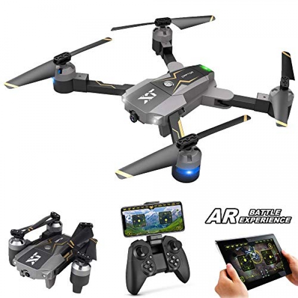 Atoyscasa FPV RC Drone with A hundred and twenty° FOV 720P HD Wi-Fi Digicam, Foldable 2.4GHz 6-Axis Gyro Quadcopter Drones for Youngsters &