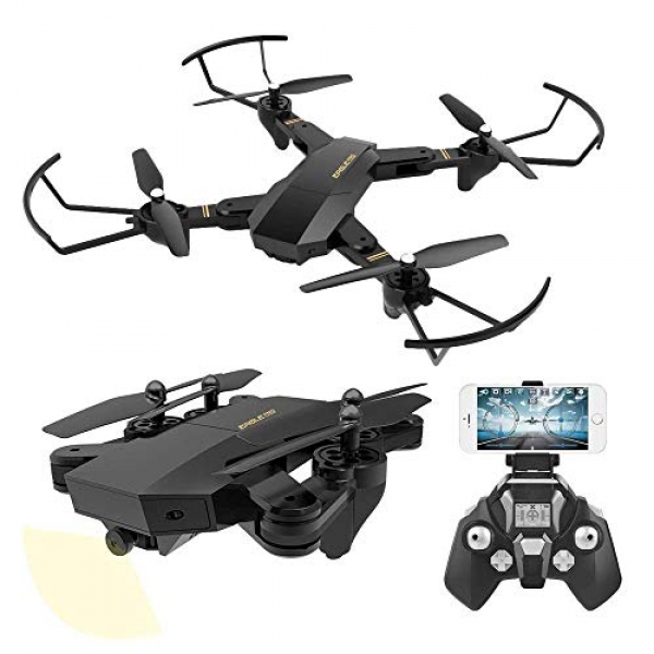 UniDargon FPV RC Foldable Drone S9 with 3D Flips 2.0MP HD Digital camera Dwell Video 2.4Ghz 4CH 6-Axis Gyro Quadcopter with Altitude Retain Gravity Sensor Engaging Capacity Battery Helicopter (S9-1)
