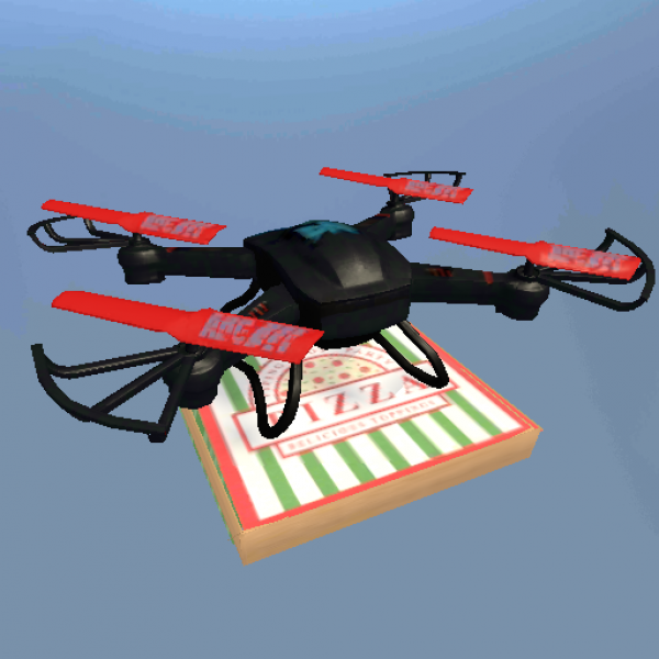 Drone Pizza Starting up Simulator