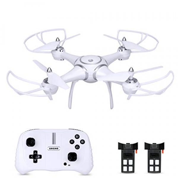 RC Drone Quadcopter, BOJIANG A ways flung Adjust Toys Drones Helicopter with Altitude Protect Mode One Key Take Off/Touchdown 3D Flips Headless Mode for Adults Boys Women-White