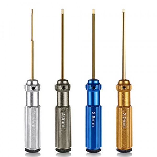 Neewer – Home of four Hexagonal Screwdrivers Manufactured from Titanium Nitride with Coloured Handles.Acceptable with 1.5, 2, 2.5 and 3mm Screws.