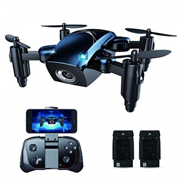 FPV WiFi Drone with 720P HD Camera, BOJIANG Mini App/Gesture/Voice Alter RC Quadcopter Helicopter with Altitude Preserve 3D Flips and Headless Mode for Teenagers and Adults (Blue)