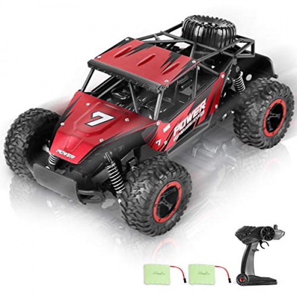 RC Automobile, Younger folk Some distance away Assist an eye on High Tempo Off Road Passion Crawler 1:14 Al-Alloy Boy RC Controlled Automobile Tremendous Dimension Digital Racing Automobile Truck for Younger folk Teenagers and Adults with Two Rechargeable Batteries