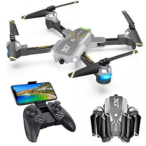 WiFi FPV Drone with Camera Live Video 720P HD, RC Drones for Beginners RC Quadcopter with Optical Circulation Positioning, Gravity Administration,