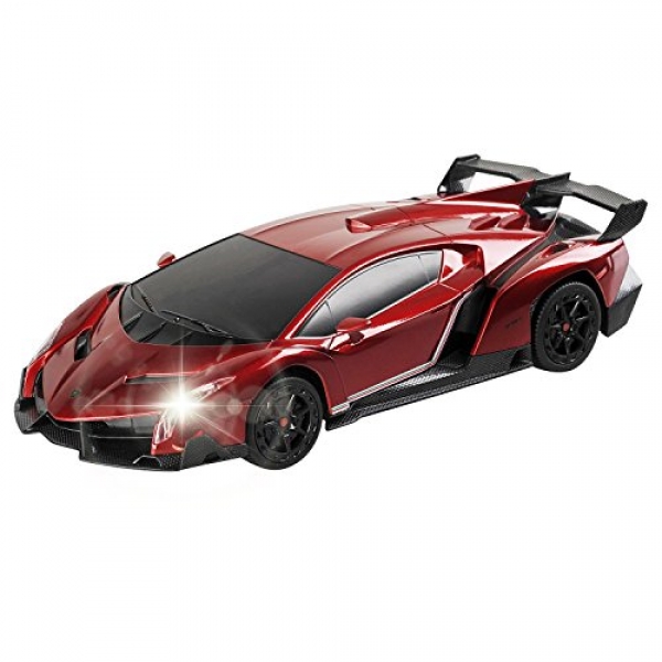 QUN XING RC CAR, Acceptable with Lamborghini Veneno Radio Far-off Reduction a watch on Automobile Sport Racing Hobby Grade Licensed Mannequin Automobile 1:24 Scale for Adolescents Adults