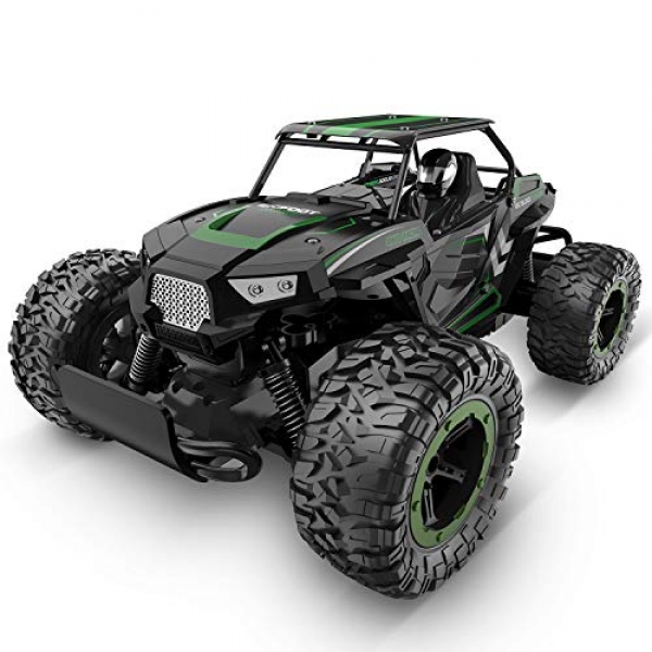 RC Automobile, 1:14 Scale High Scuttle Off Avenue Hobby Crawler Al-Alloy Boy Radio Managed Automobile Tremendous Dimension Digital Racing Automobile Truck for Formative years Adults with Two Rechargeable Batteries