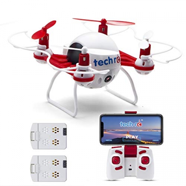 Tech RC Mini Drone with HD Digicam WiFi Are living Video, Quadcopter with Headless Mode Altitude Preserve & 3D Flips,