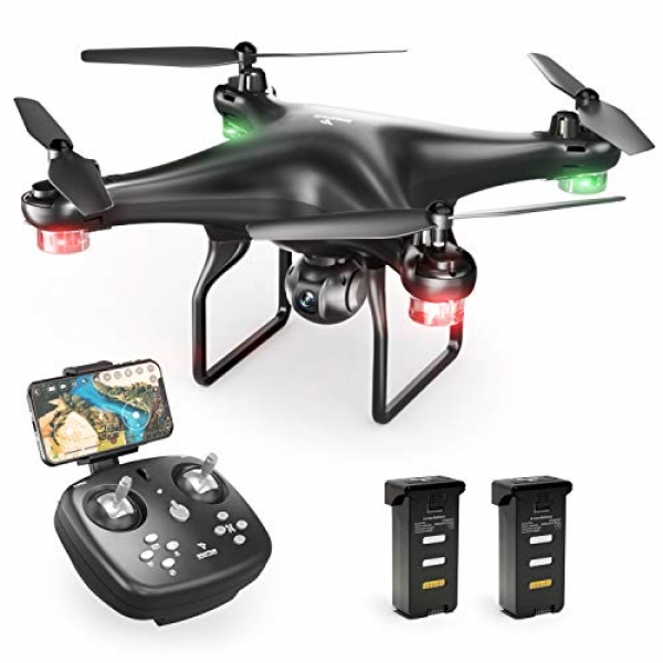SNAPTAIN SP600 WiFi FPV Drone with 720P HD Digicam, Voice Regulate, Gesture Regulate, Gravity Regulate, RC Quadcopter with Altitude Defend,