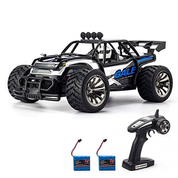 KOOWHEEL RC Automobile Off Toll road Cars 2.4GHz Radio Some distance-off Encourage a watch on Truck Monster 1:Sixteen Scale 2WD Excessive Stride Crawler USB Charger Automobile with 2 Rechargeable Battery