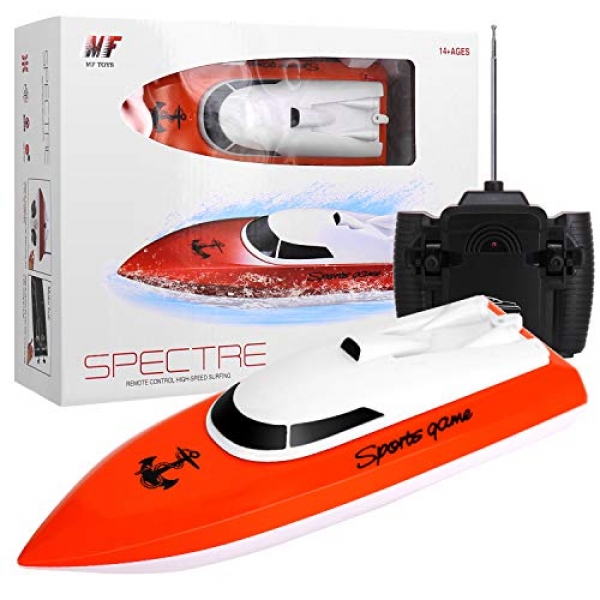 OSKIDE Distant Alter Boat, 2.4GHz Distant Alter Boat for Pool and Lakes, Electric RC Boat 180 Stage Auto Flip Restoration,