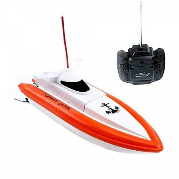 TOYEN RC Boat for Adults & Children High-Tempo Digital Some distance-off Take care of an eye on Racing Boat for Swimming pools and Lakes