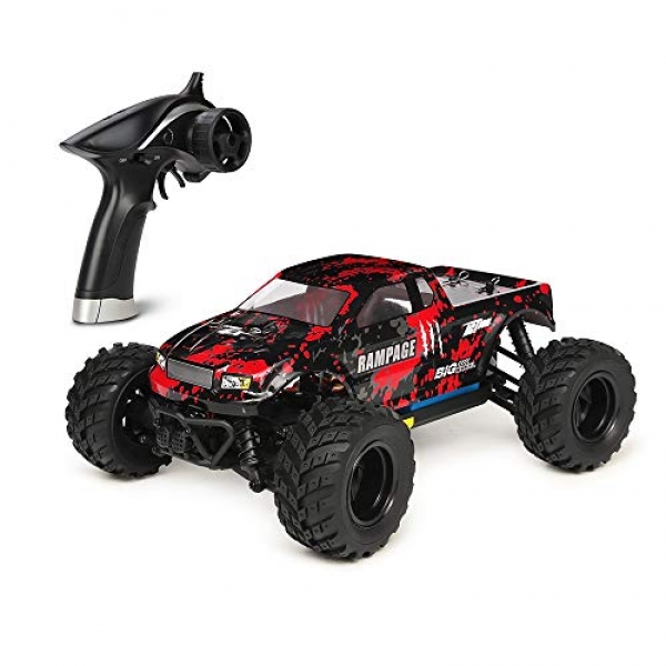 HBX 1:18 Scale All Terrain RC Automobile 36KM/H Excessive Speed, Four wheel power Electrical Automobile,2.Four GHz Radio Controller, Included Battery and Charger,Water-resistant Off-Highway Truck (Purple)