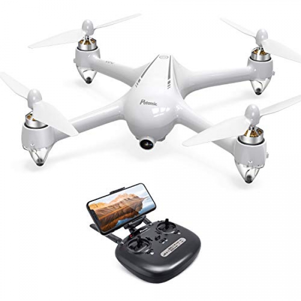 Potensic D80 GPS Drone, RC with 1080P Digicam Reside Video, Solid Brushless Motors, GPS Return Dwelling, 25 mph Excessive Accelerate 5.0GHz Wi-Fi Gyro Quadcopter,