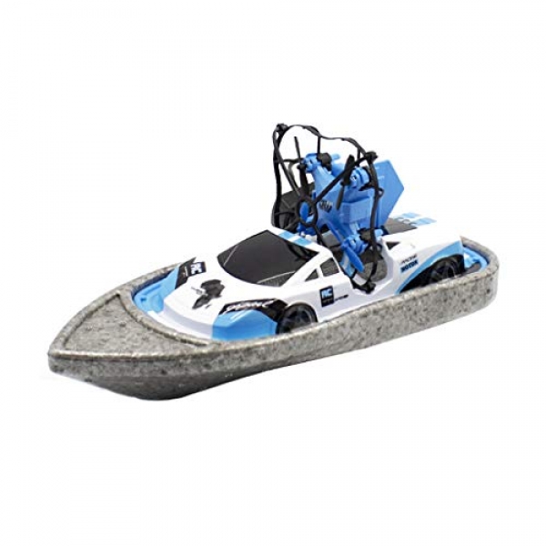 Jessie storee RC Boat Drone Sea Land Air three in 1 Triphibian Vehicles Mini Watercraft Amphibious Distant Adjust Quadcopter Inventive RC Automobile for Boy Teenagers Falling Resistance Tiktok Hot Item (Blue)