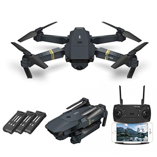 Quadcopter Drone With Camera Live Video, EACHINE E58 WiFi FPV Quadcopter with 100 twenty° FOV 720P HD Camera Foldable Drone RTF –