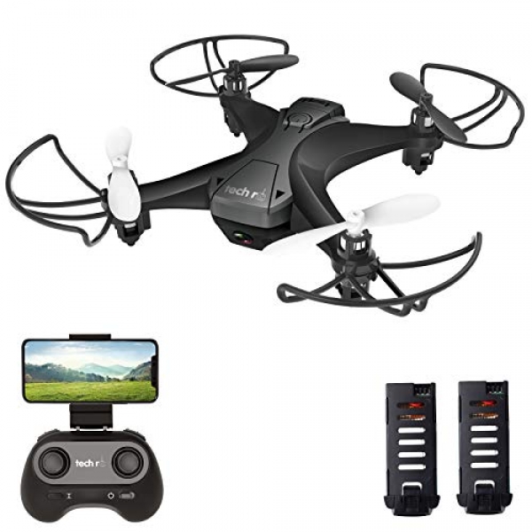 tech rc Mini Drone with Digicam FPV Quadcopter, Long Flight Time with 2 Batteries, Easy Wing with Auto Hovering, Headless Mode,