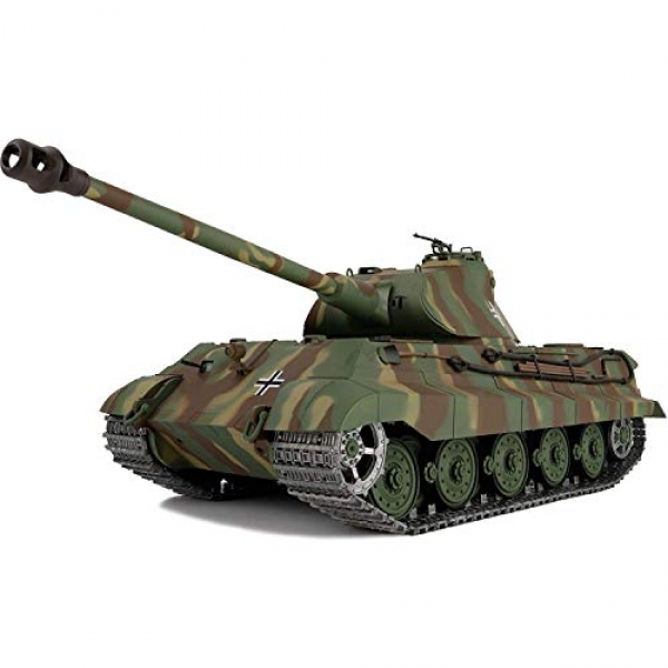 Modified Edition 1/sixteen 2.4ghz A long way flung Adjust German King Tiger Porsche Tank Mannequin(360-Level Rotating Turret)(Steel Instruments Gearbox)(3800mah Battery)(Steel Tracks &Sprocket Wheel &