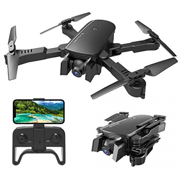 MIXI WiFi FPV Drones with Camera for Adults, Foldable RC Quadcopter Drone with 1080P HD Camera for Freshmen, Altitude Retain,