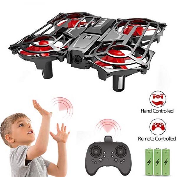 Hand Operated Drone for Children Toys Presents, JoyGeek Lumber Hands Free Mini RC Quadcopter Straightforward Force Indoor Straightforward Flying 360 UFO Far away Adjust Helicopter with Mutual Induction Mode Altitude Withhold