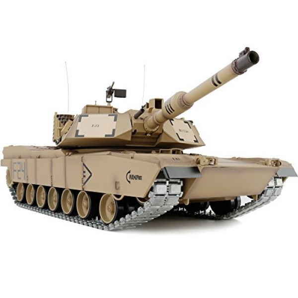 Modified Version 1/16 2.4ghz Some distance-off Adjust US M1A2 Abrams Tank Model(360-Degree Rotating Turret)(Steel Equipment Gearbox)(3800mah Battery)(Metal Tracks &Sprocket Wheel &