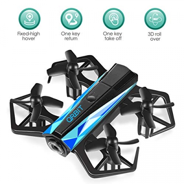 RC Drone, RC Quadcopter with Altitude Defend and Headless Mode, One Key Take Off/Landing, 3D Flip RC Drone for Adolescence,