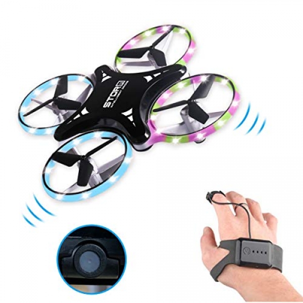 RC Drone for Formative years and Newbies, Drones with LED Lights RC Quadcopter Headless Mode