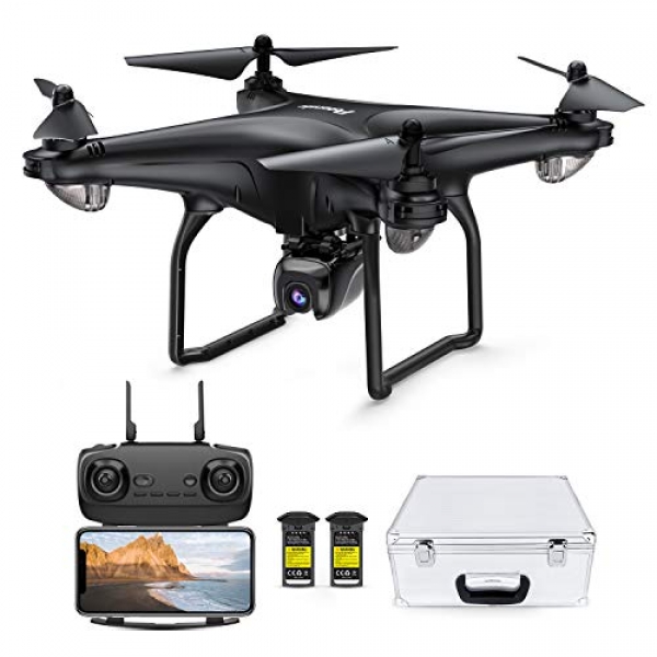 Potensic D58, FPV Drone with 1080P Camera, 5G WiFi HD Reside Video, GPS Auto Return, RC Quadcopter for Adult, Transportable Case,