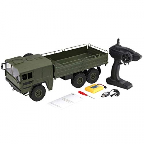 Mayunn JJR/C Q64 1/16 2.4G 6WD Armed forces Truck Off-Road Rock Crawler RC Automobile RTR Army Inexperienced – Flexible Guidance,Extremely tremendous Drive,Mechanical Transmission Wait on a watch on,Lengthy-Lasting Battery