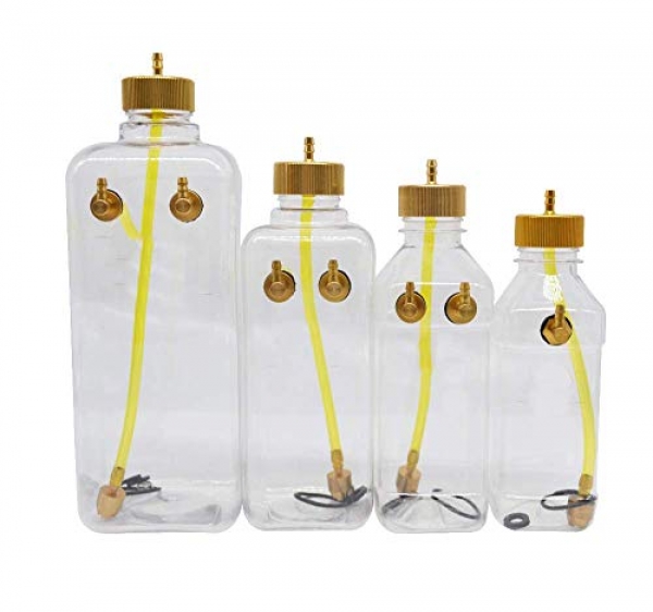 Fixed Fly Gasoline Engine Plane Accessory Clear Plastic Gas Tank for RC Airplane Clear Plastic Gas Gas Tank with Steel Cap for Gas Plane Aircraft Rc (500ml)