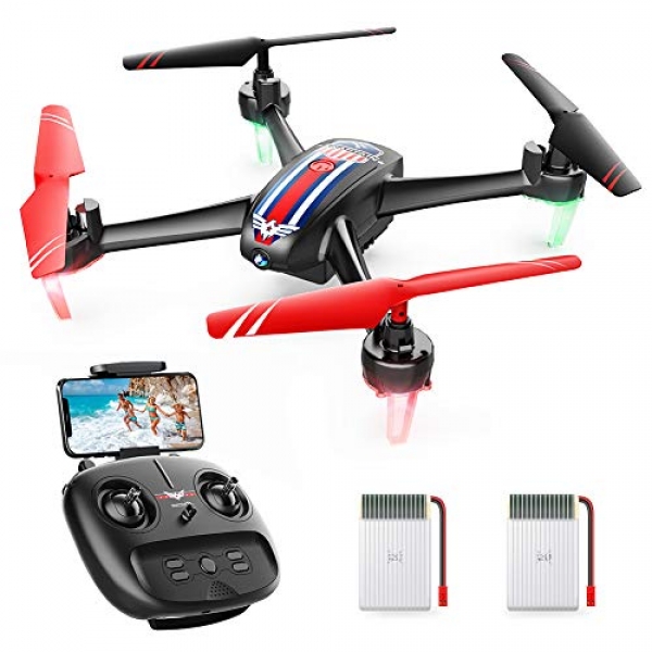 SNAPTAIN SP660 FPV RC Drone with Digicam, 720P HD WiFi Reside Video Quadcopter w/Lengthy Flight Time, Voice Preserve an eye on,
