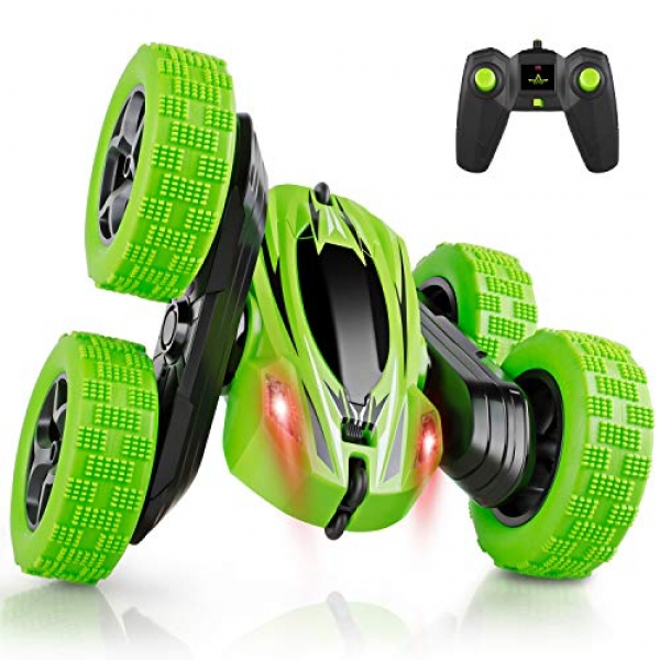 Far away Alter Automobile, ORRENTE RC Autos Stunt Automobile Toy, four wheel drive 2.4GHz Double Sided 360° Rotating RC Automobile with Headlights,