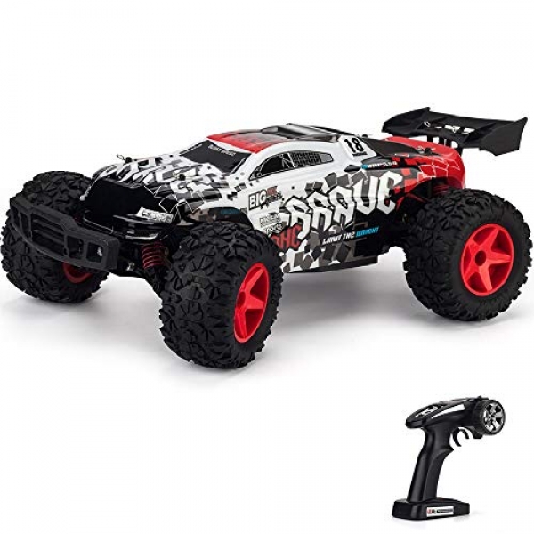 RC Automobile, KOOWHEEL 4wd Distant Support an eye on Automobile, 1:12 Off-Road Racing Truck 2.4Ghz 30MPH High Trip Racing Automobile,