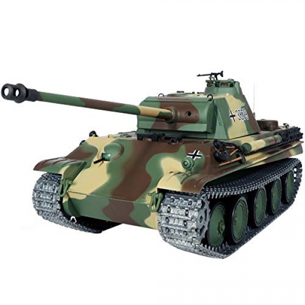 Modified Version 1/16 2.4ghz Distant Assist watch over German Panther Tank Model(360-Diploma Rotating Turret)(Steel Equipment Gearbox)(3800mah Nimh Battery)(Steel Tracks &Sprocket Wheel &