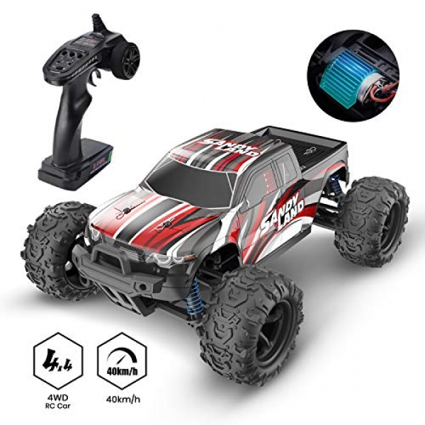 DEERC RC Car High Hunch Some distance-off Management Car for Children Adults 1:18 Scale 30+ MPH 4wd Off Boulevard Monster Autos,2.4GHz All Terrain Toy Autos with Rechargeable Battery,20+ Min Play Gifts for Boys