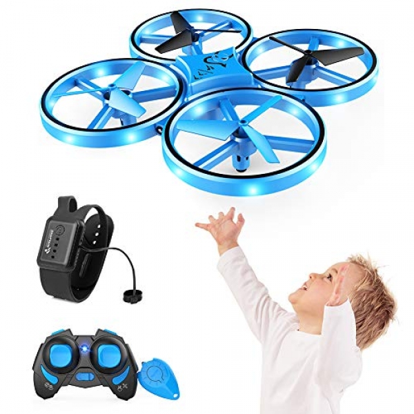 SNAPTAIN SP300 Mini Drone, Hand Operated RC Quadcopter w/Throw’n High-tail, A pair of Remote Controls, G-Sensor Mode, 3D Flips, Altitude Hold,