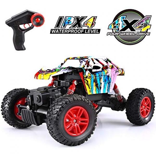 VATOS RC Automobiles,1:18 Off Boulevard Distant Preserve watch over Trucks Rechargable 2.4GHz Distant Preserve watch over Crawlers four wheel pressure High Tempo All Terrain Monster Truck for Adults and Children