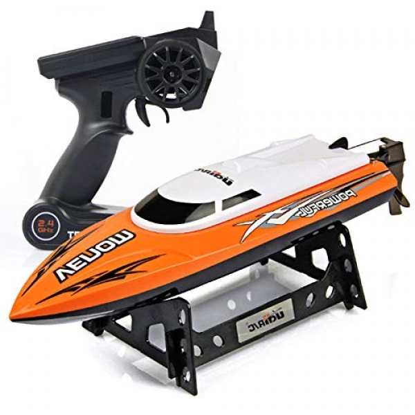 Cheerwing RC Racing Boat for Adults – Excessive Tempo Electronic Remote Defend watch over Boat for Children (Orange+White)