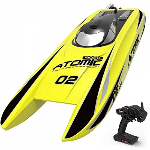 VOLANTEXRC Remote Administration Boat RC Boat Atomic 28inch 40mph Excessive Walk RC Watercraft Unibody Hull, Improved Waterproof Build in Lakes,
