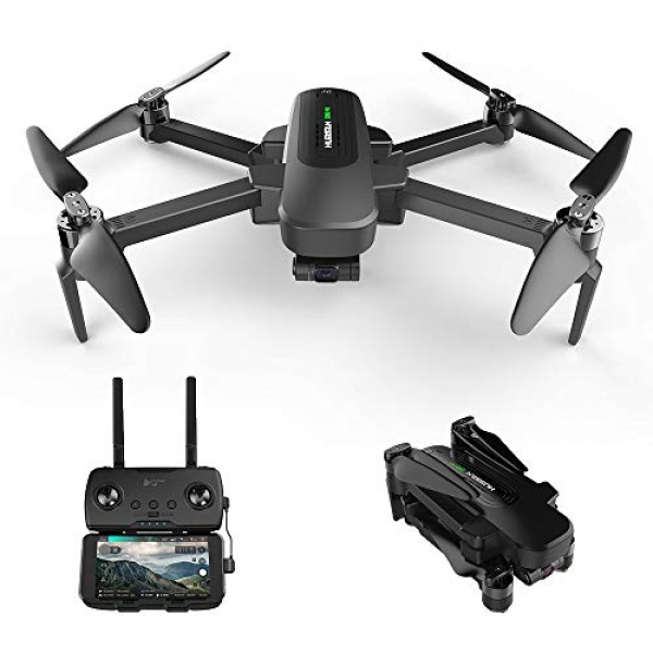 HUBSAN Zino Pro Drone with 4K UHD Digicam three-Axis Gimbal FPV RC Quadcopter, 4KM 5G WiFi Transmission Brushless Motor GPS Return to Dwelling Foldable Arm RTF