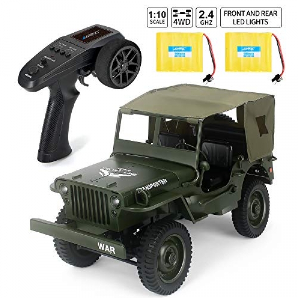 Rc Automobiles, Military Truck Drive Off-Facet freeway Rc Automobiles, 1:10 Scale four wheel power 2.4Ghz A long way flung Take care of a watch on Automobiles for Adults and Young folks