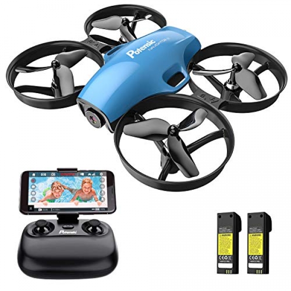 Drone with Camera for Children, Potensic A30W RC Mini Quadcopter with 720P HD Camera, One Button Take Off/Landing, Route Environment,