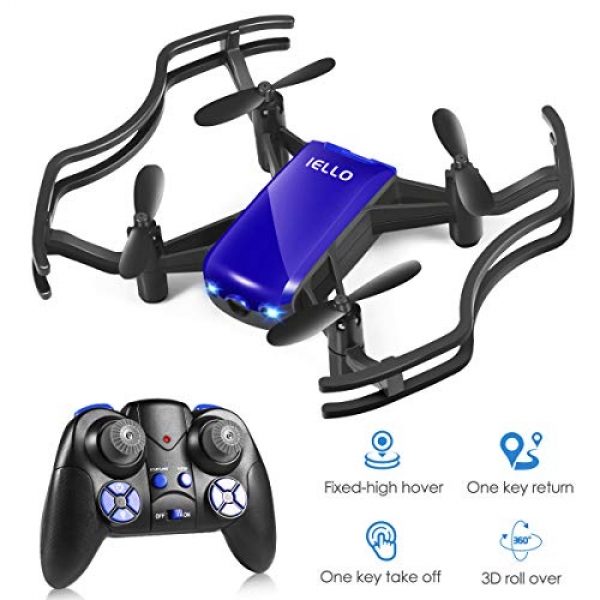 Mini Drone for Youngsters, Beginner RC Quadcopter with Altitude Take care of/3D Flips/Self-Rotating/Headless Mode/One-Key Take-Off & Touchdown/One-Key Return/Flee Adjustment