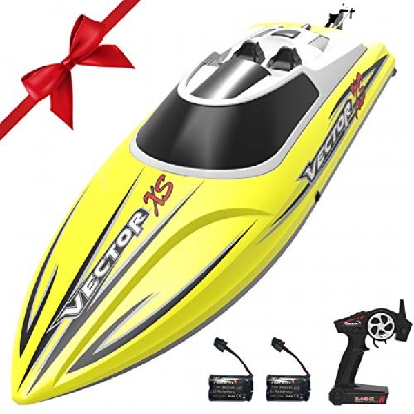 VOLANTEXRC Far flung Take care of watch over Boat RC Boat for Pool and Lakes, 19mph High Bustle RC Boat VectorXS with Self-righting Feature,