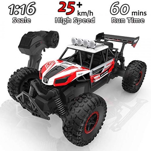 Far away Relief an eye fixed on Automotive, KO-ON 1:Sixteen Excessive Budge RC Automobiles for Boys Mighty Automotive Far away Relief an eye fixed on with 2 Rechargeable Batteries,