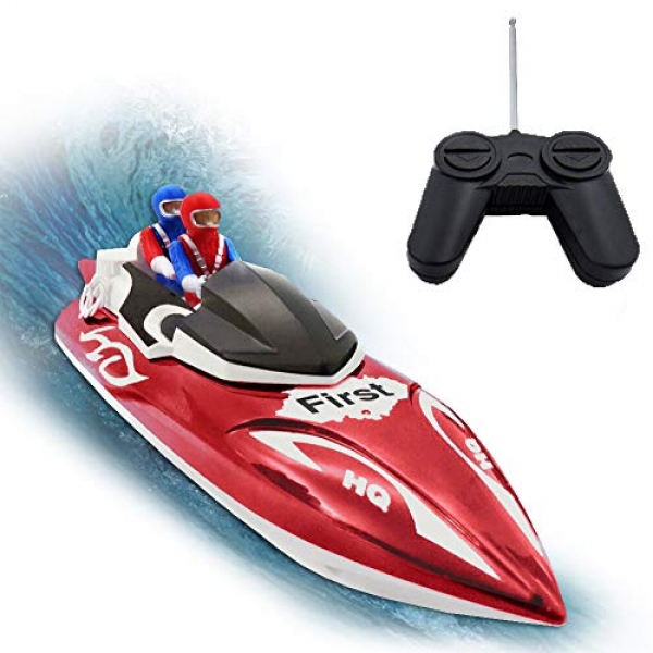 KOLAMAMA Faraway Place an eye on Boat, RC Boat for Formative years&Adults,2.4Ghz 4CH Electrical Racing Boat for Swimming pools and Lakes,Formative years Boat Toy-Purple
