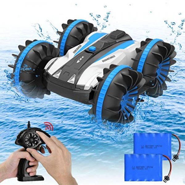 KYAMRC Water-proof Remote Adjust Car four wheel power RC Vehicles 2.4Ghz 1:Sixteen Stunt Racing Boat Car Toys Gifts for Boys Childhood,