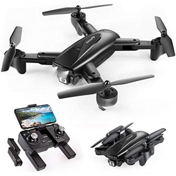 SNAPTAIN SP500 Foldable GPS FPV Drone with 1080P HD Camera Are living Video for Beginners, RC Quadcopter with GPS Return Dwelling, Follow Me, Gesture Set up watch over,