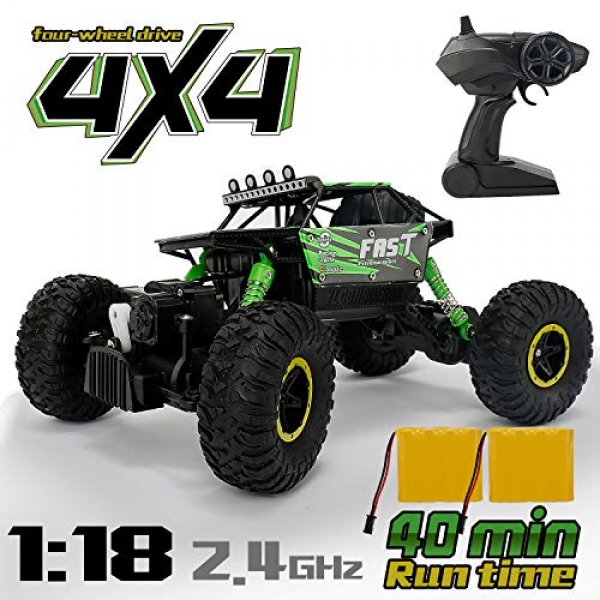 RC Car for Boy Toy, Nqd 1: 18 Twin Motors Remote Withhold watch over Truck, 2.4Ghz Four wheel force Off Avenue Remote Withhold watch over Car with Two Rechargeable Batteries,