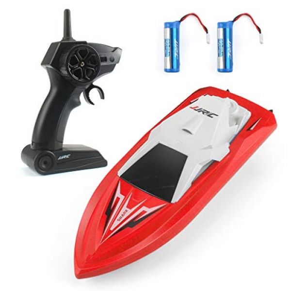 RC Boats for Pools and Lakes Faraway Alter Boats for Young folks Adults 2.4Ghz Radio Managed Boat Self Righting Rechargeable 10km/h Excessive Tempo Dash Boat Toys Gifts for Boys Girls(Crimson)
